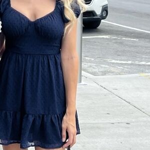 Elegant Navy Blue Dress